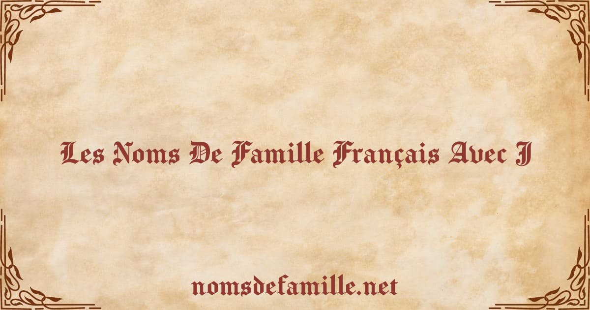 Les noms de famille Français avec j. Noms de famille les plus courants